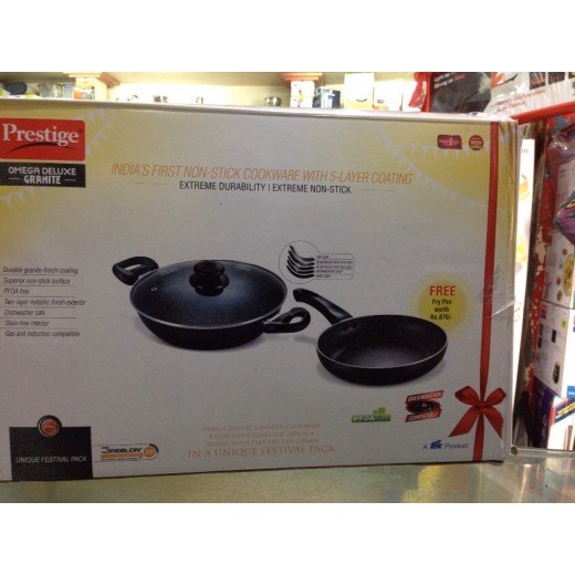 Prestige Omega Deluxe Granite Cookware Unique Festival Pack 