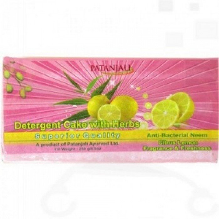 Buy Patanjali Superior Quality Detergent Cake with Herbs Anti Bacterial  Neem Cirtus & Lemon 150 g Online | Flipkart Health+