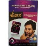 Vcare Shampoo hair color Black for Moustache & Beard -5ml Each (Pack of 5)