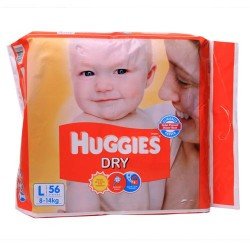 Huggies Dry Diapers Large 56 pcs
