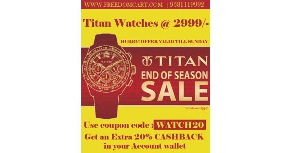 Titan watches 2025 discount sale 2019