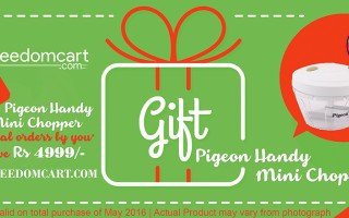 Enjoy this holiday Season with Perfect Gifts* from Freedomcart on your total Purchases in May,2016.